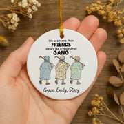 Ceramic Ornament – Friendship Quote Design with Custom Names and Vintage Style image 1