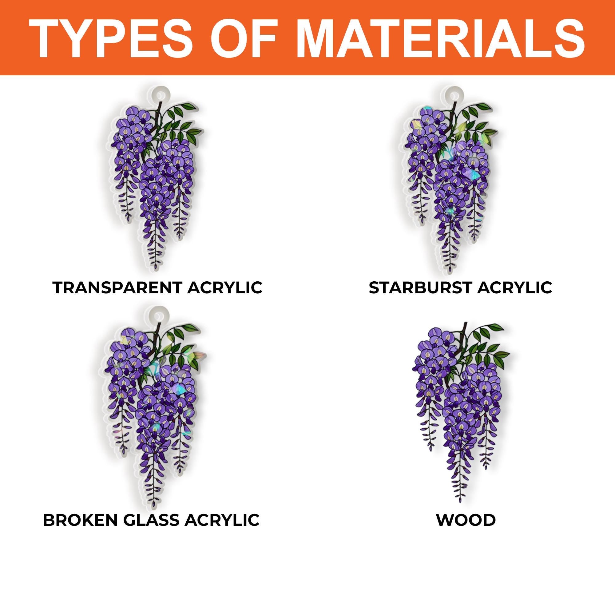 Wisteria Branch Acrylic Earrings: Botanical Flower Earrings image 2