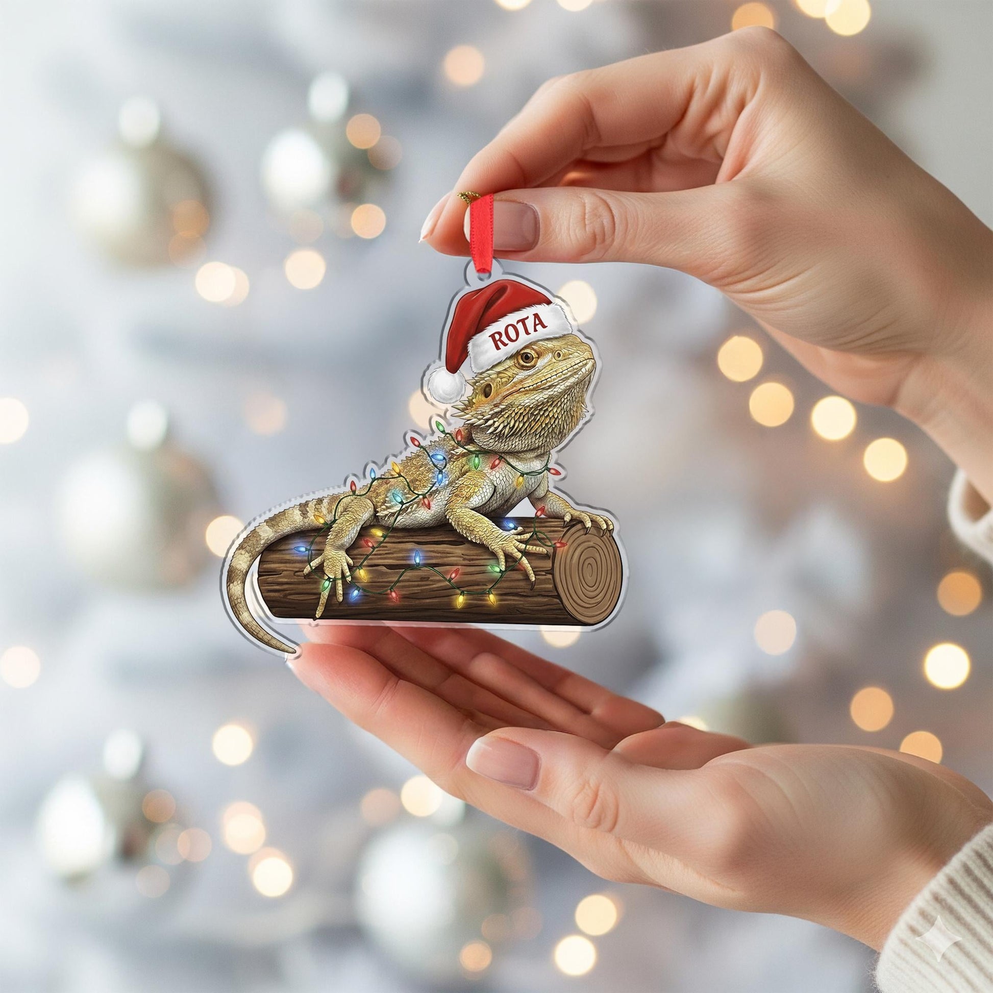Personalised Bearded Dragon Christmas Ornament | Pet Lizard Gift Holiday Keepsake image 4