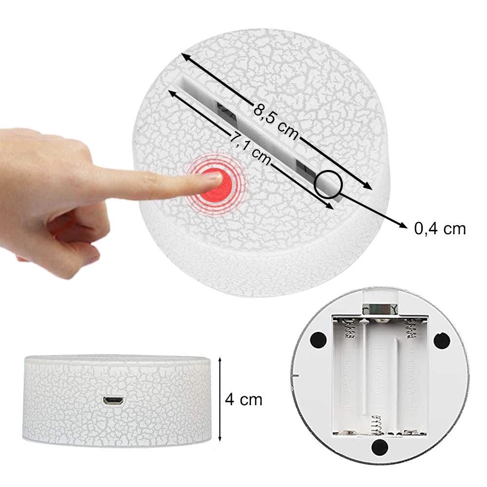 Custom Acrylic LED Night Light with Wood Base – Soccer Boot & Ball Design image 4