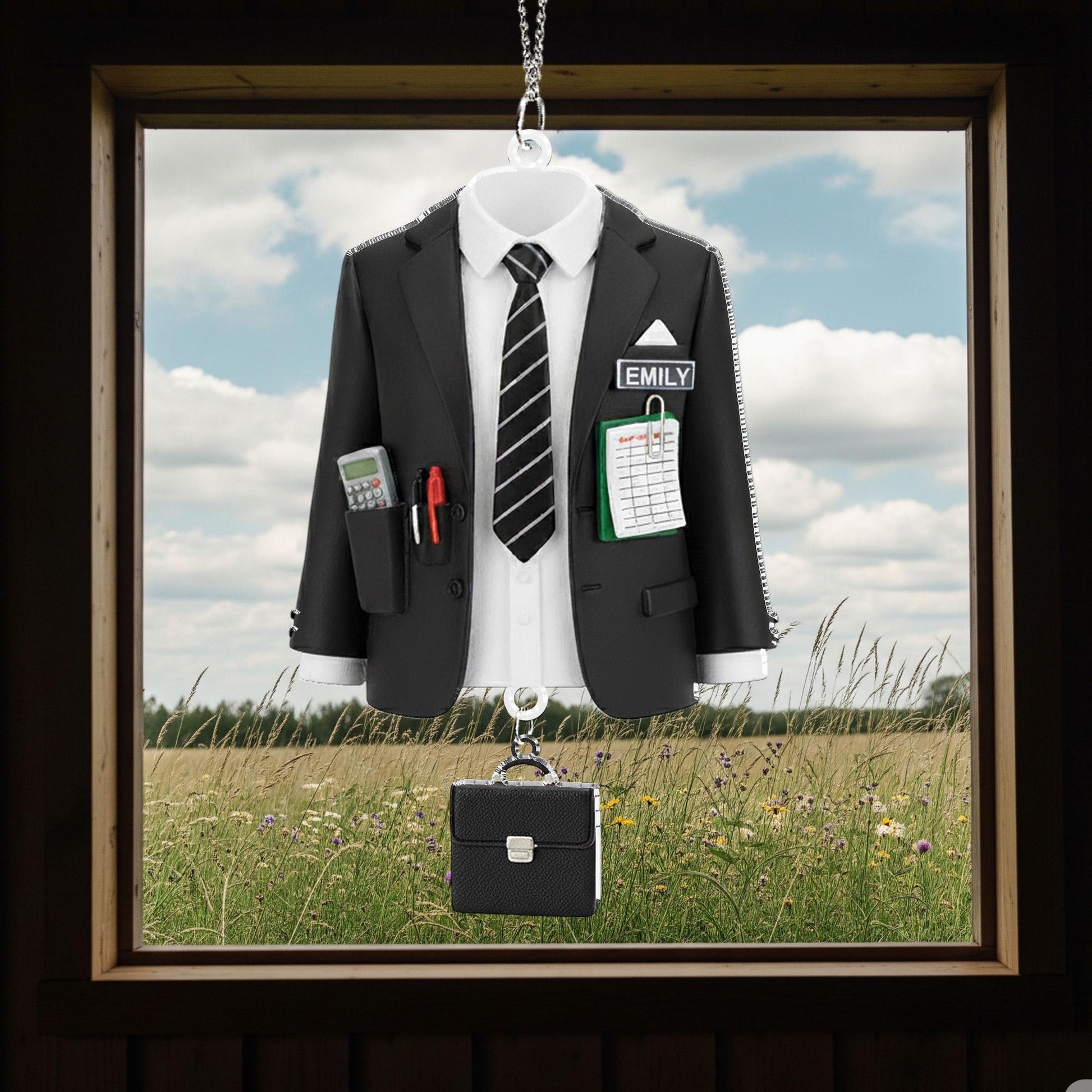 Personalized Suit Jacket Ornament - Accountant Gift, Office Worker Christmas Decor