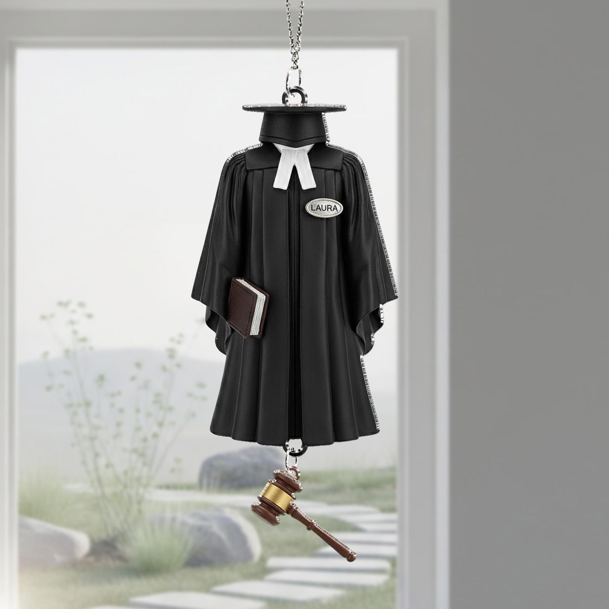 Personalized Judge Robe Ornament - Lawyer Gift, Law School Graduate Christmas Decor