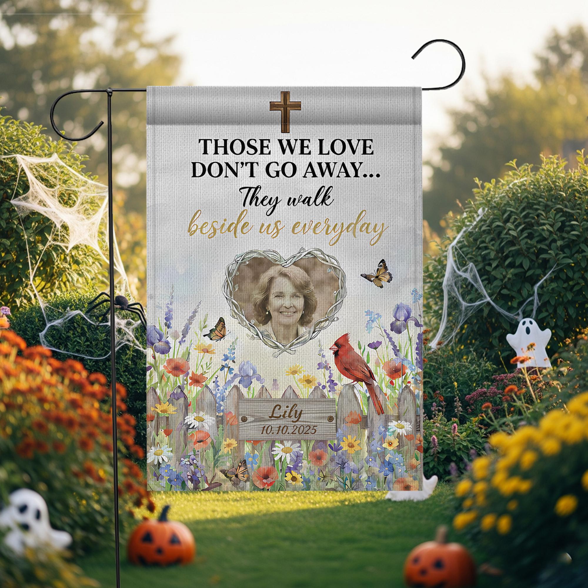 Personalized Photo Memorial Garden Flag: Christian Cardinal Sympathy Keepsake