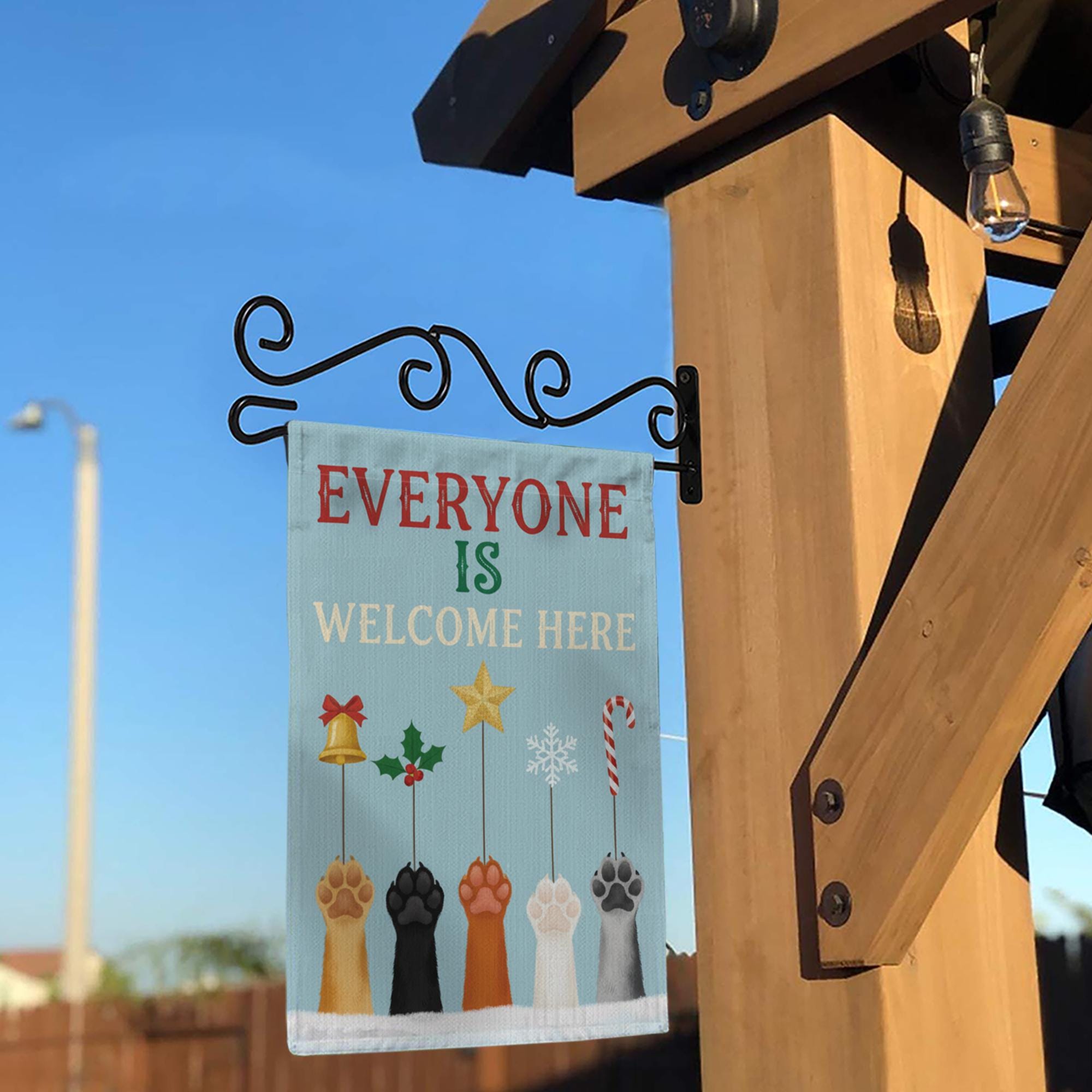 Christmas Pet Paw Garden Flag: Holiday Welcome Banner image 7