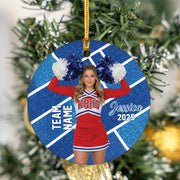 Custom Cheerleader Ornament – Personalized Team Photo Gift for Cheer Squad Seniors image 1