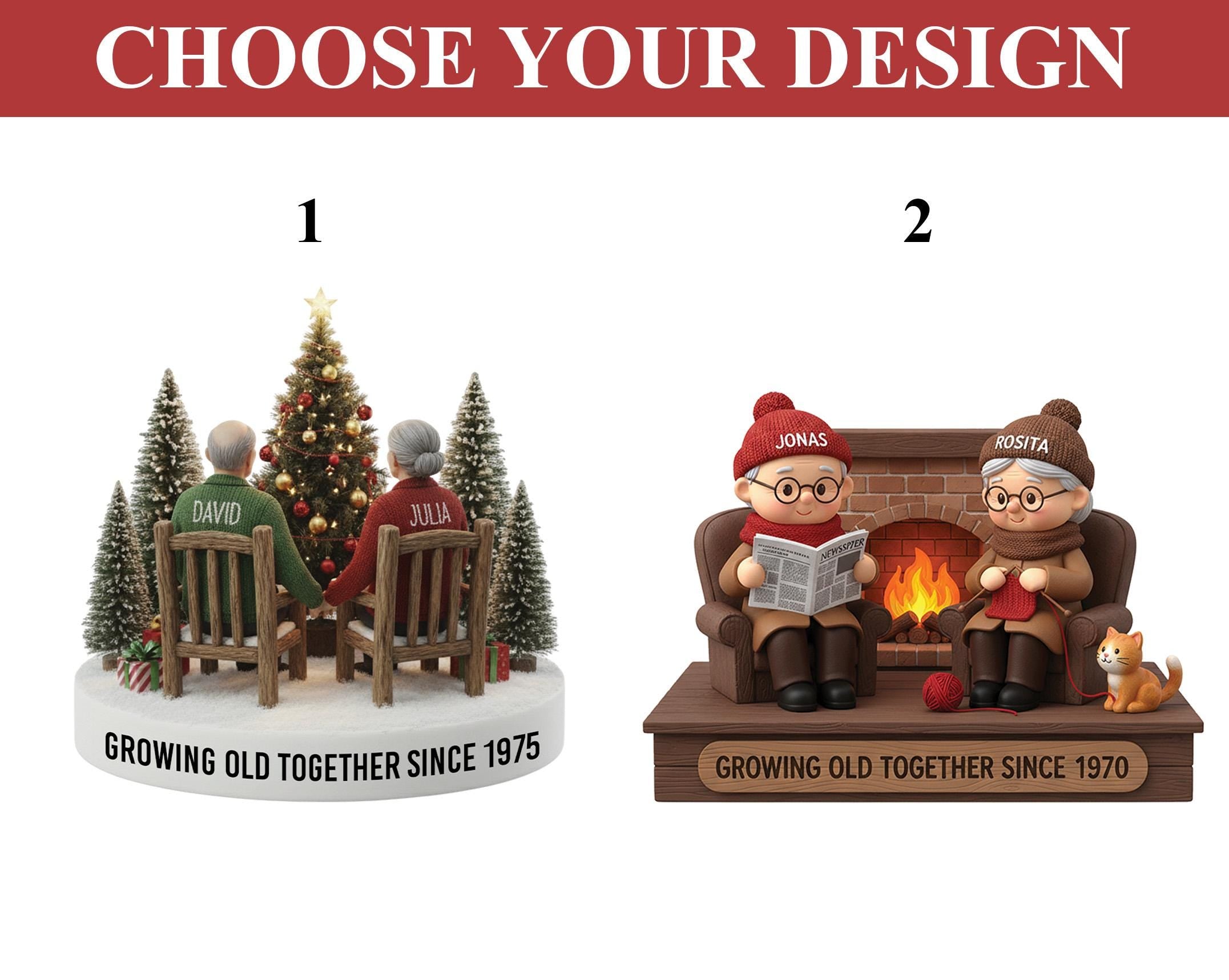 Custom Couple Night Light – Personalized Anniversary Gift for Parents or Grandparents image 2