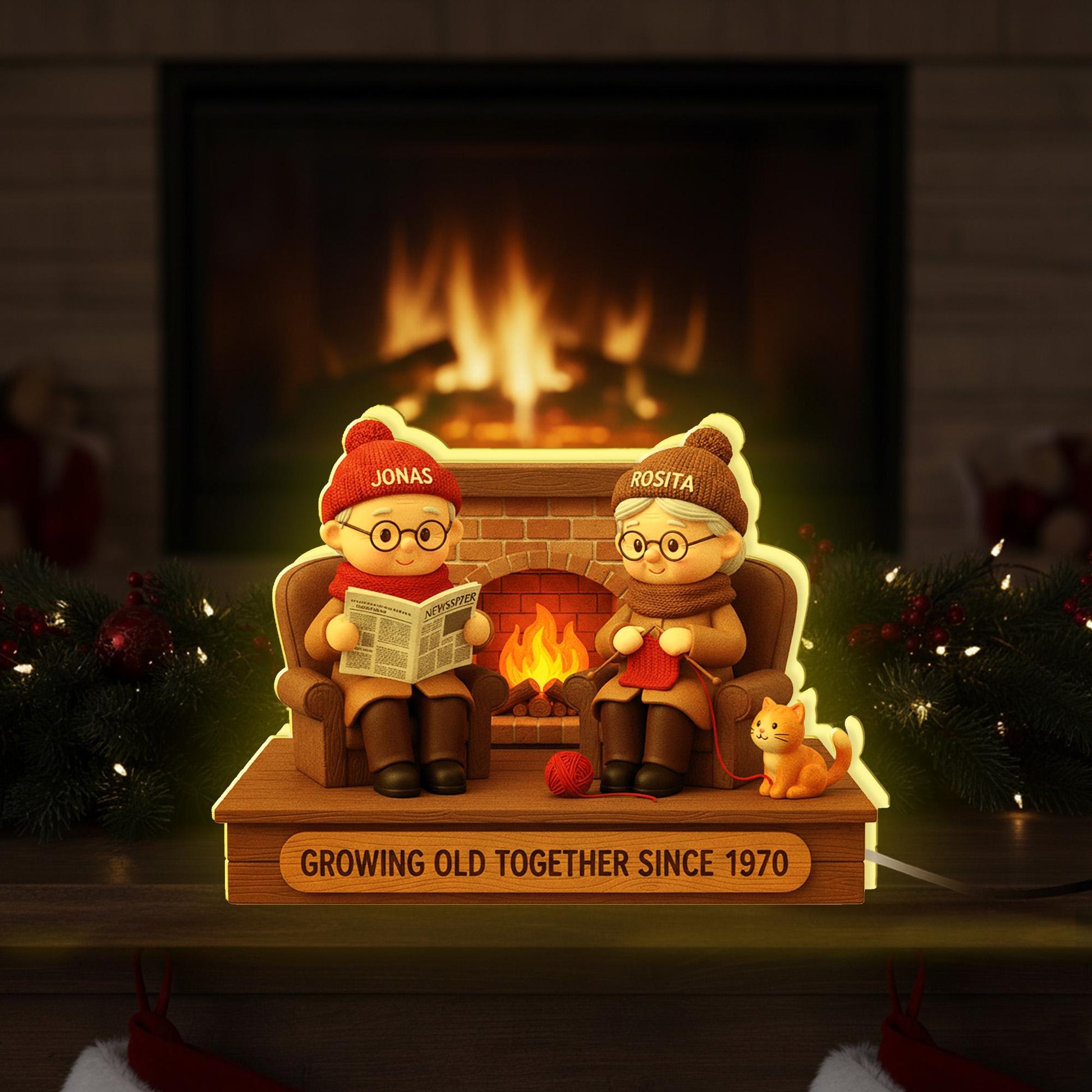 Custom Couple Night Light – Personalized Anniversary Gift for Parents or Grandparents image 6