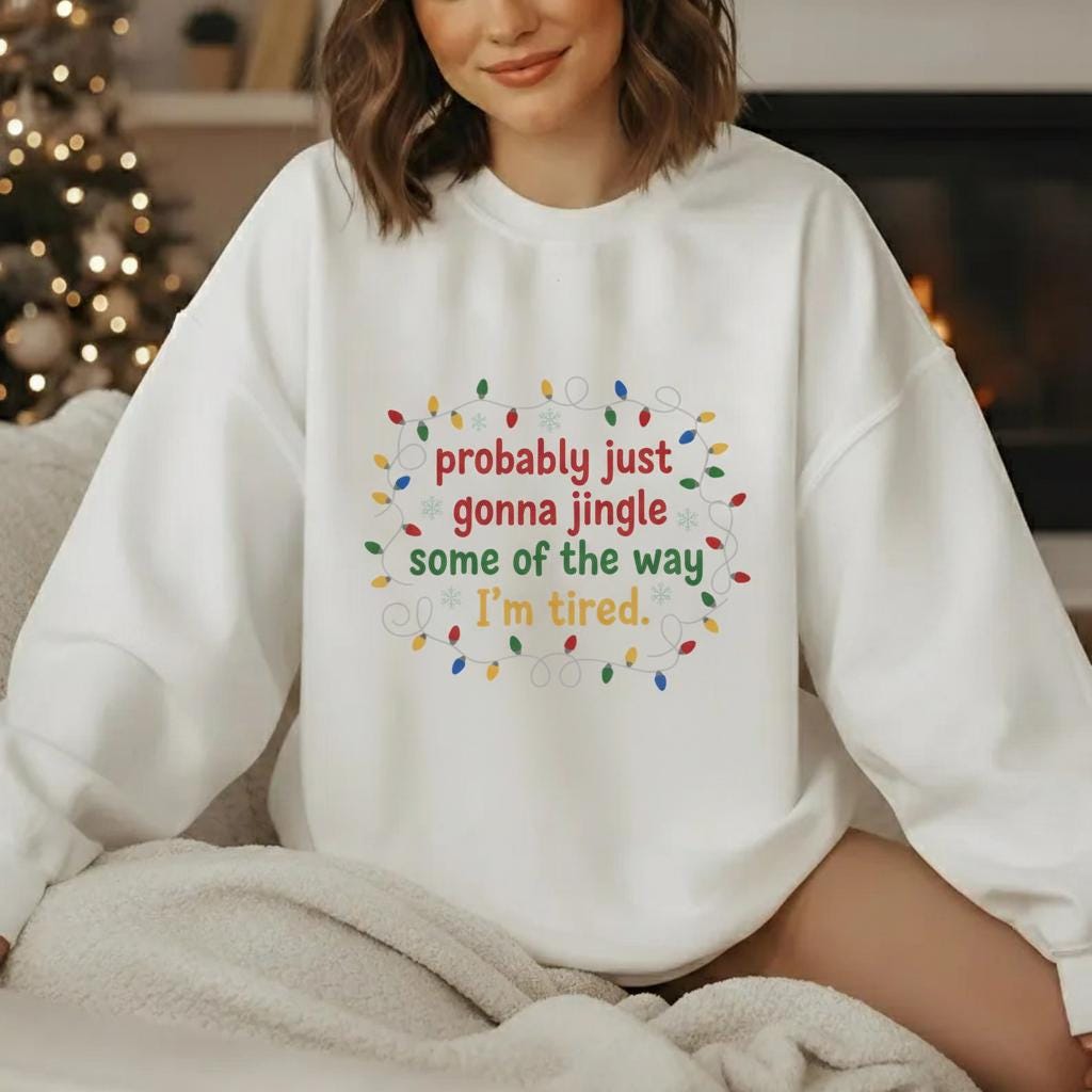 Funny Christmas Sweatshirt Holiday Lights Graphic Pullover Winter T-Shirt