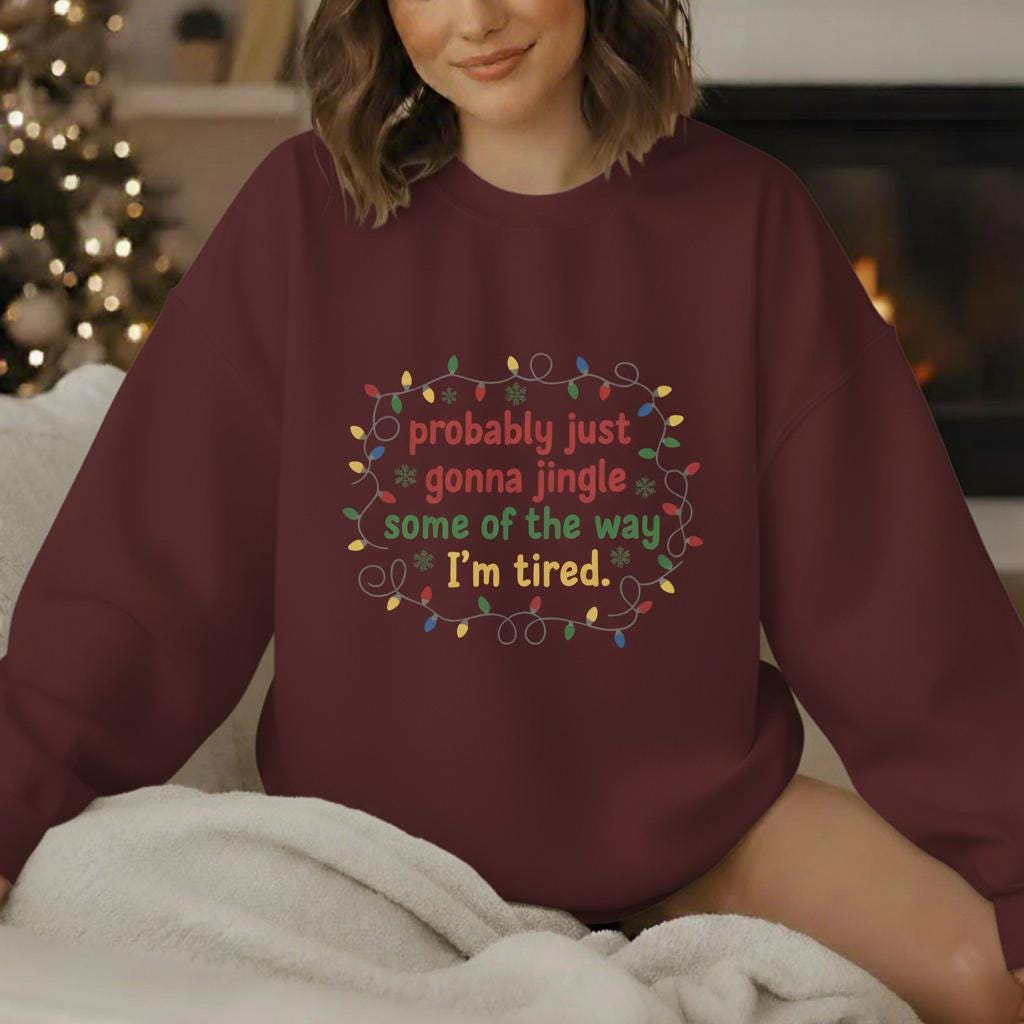 Funny Christmas Sweatshirt Holiday Lights Graphic Pullover Winter T-Shirt