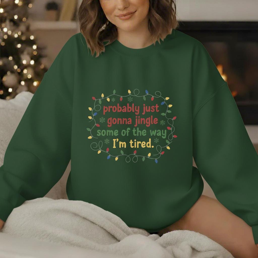 Funny Christmas Sweatshirt Holiday Lights Graphic Pullover Winter T-Shirt