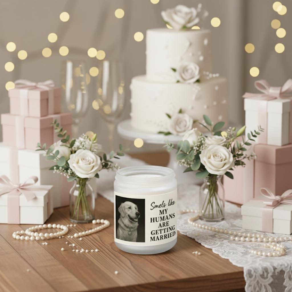 Custom Pet Photo Candle Personalized Dog Label Soy Wax Jar Decoration