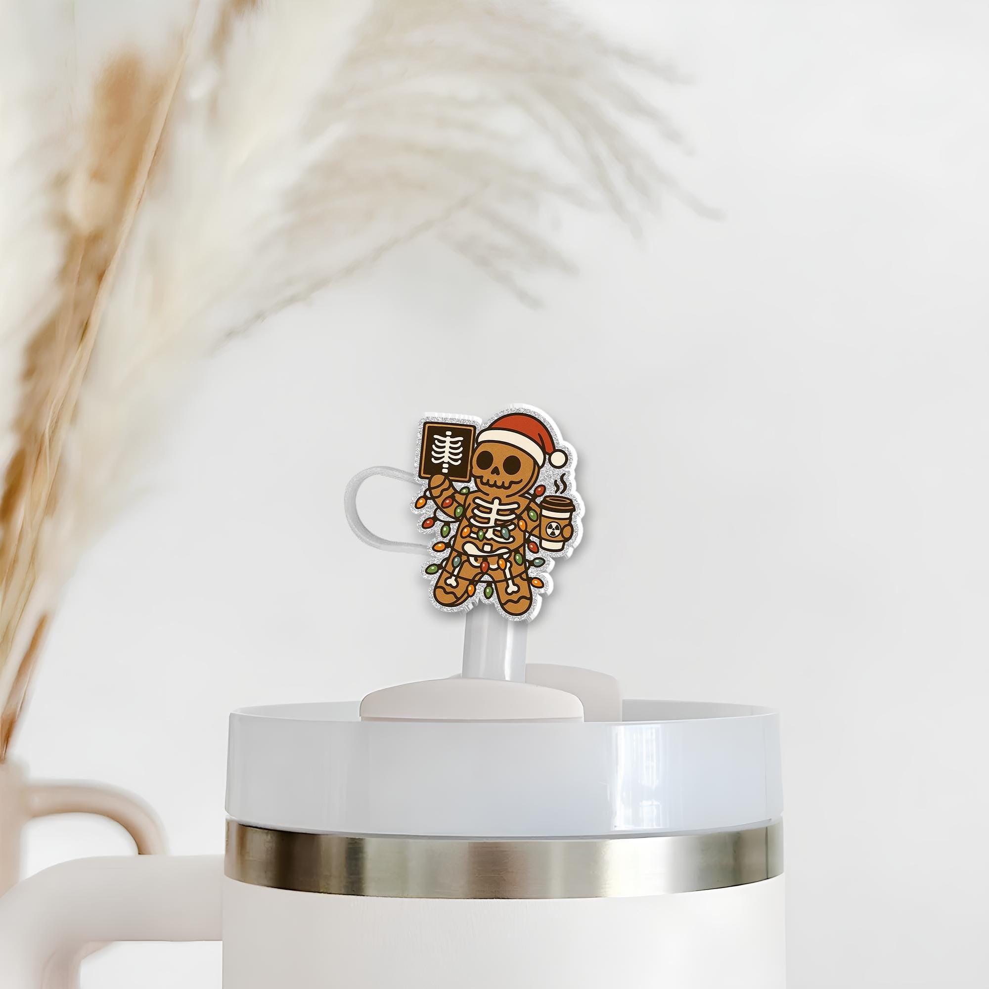 Gingerbread X-Ray Straw Topper – Funny Christmas Radiology Gift for Medical Workers image 3