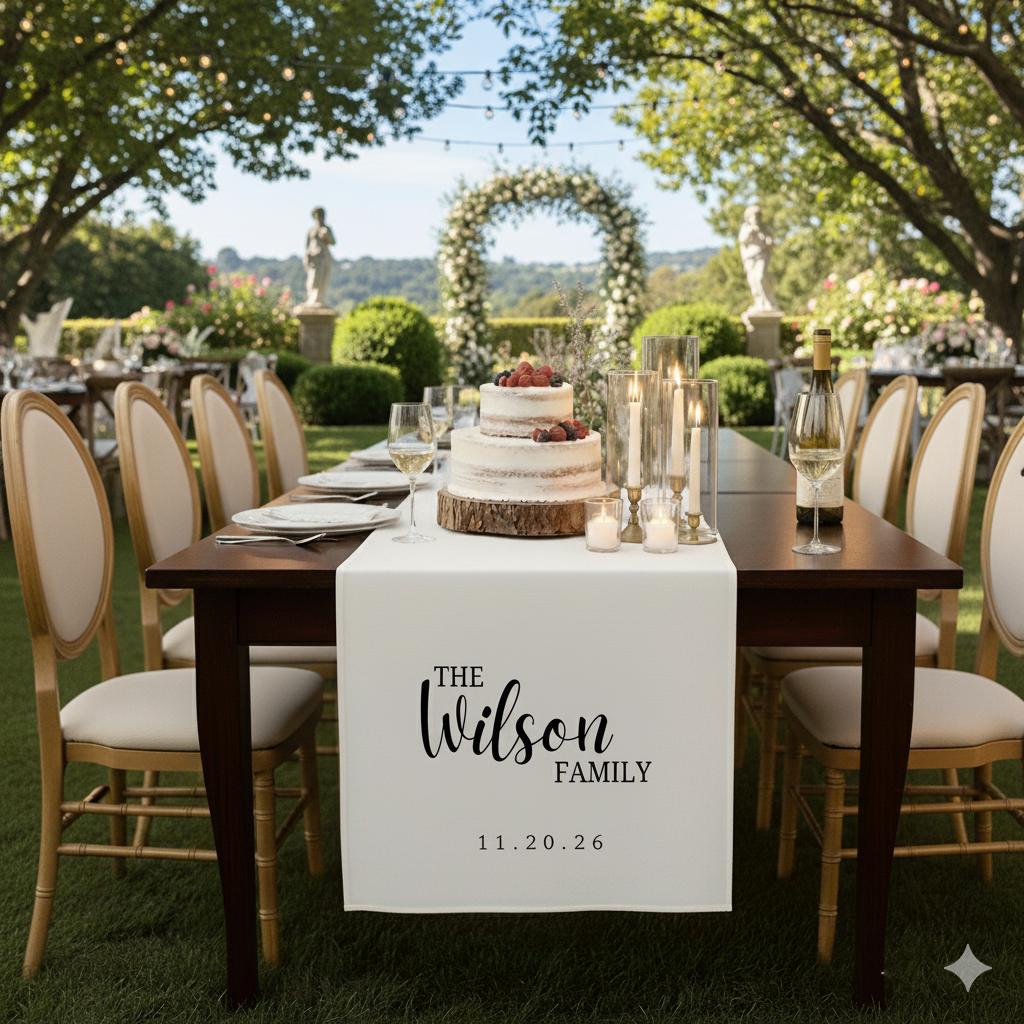 Custom Wedding Table Sign: Personalized Family Name and Date image 4