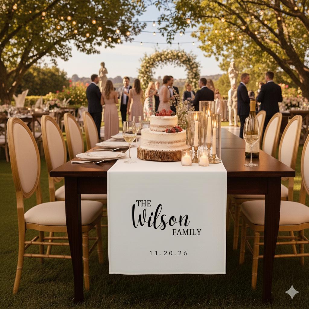 Custom Wedding Table Sign: Personalized Family Name and Date image 3