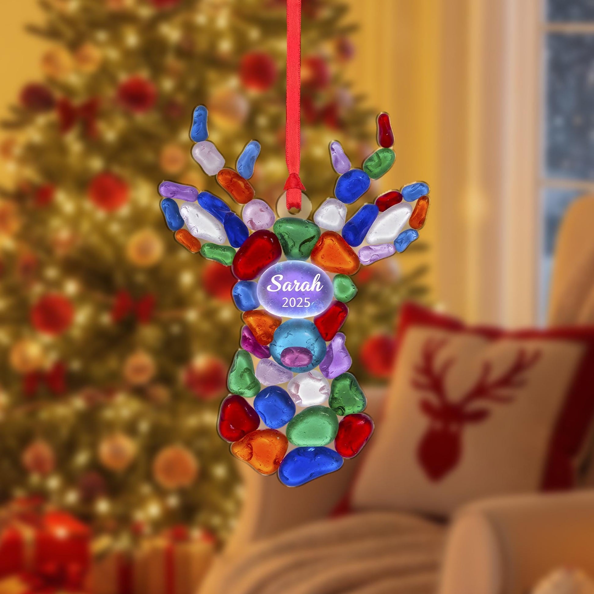 Personalized Name Reindeer Ornament: Custom Christmas 2025 Decor