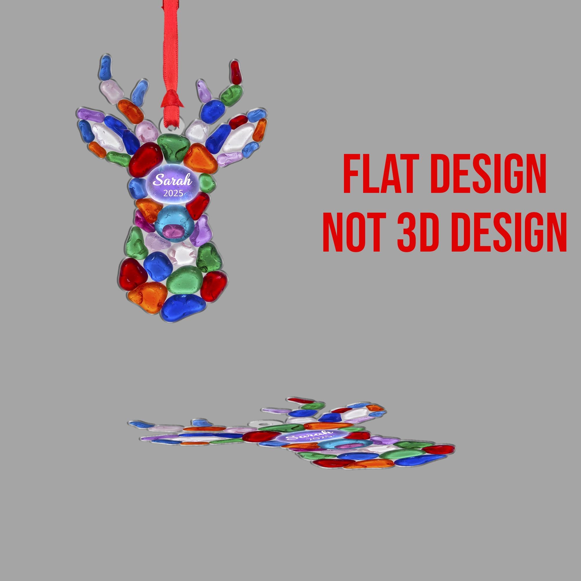 Personalized Name Reindeer Ornament: Custom Christmas 2025 Decor