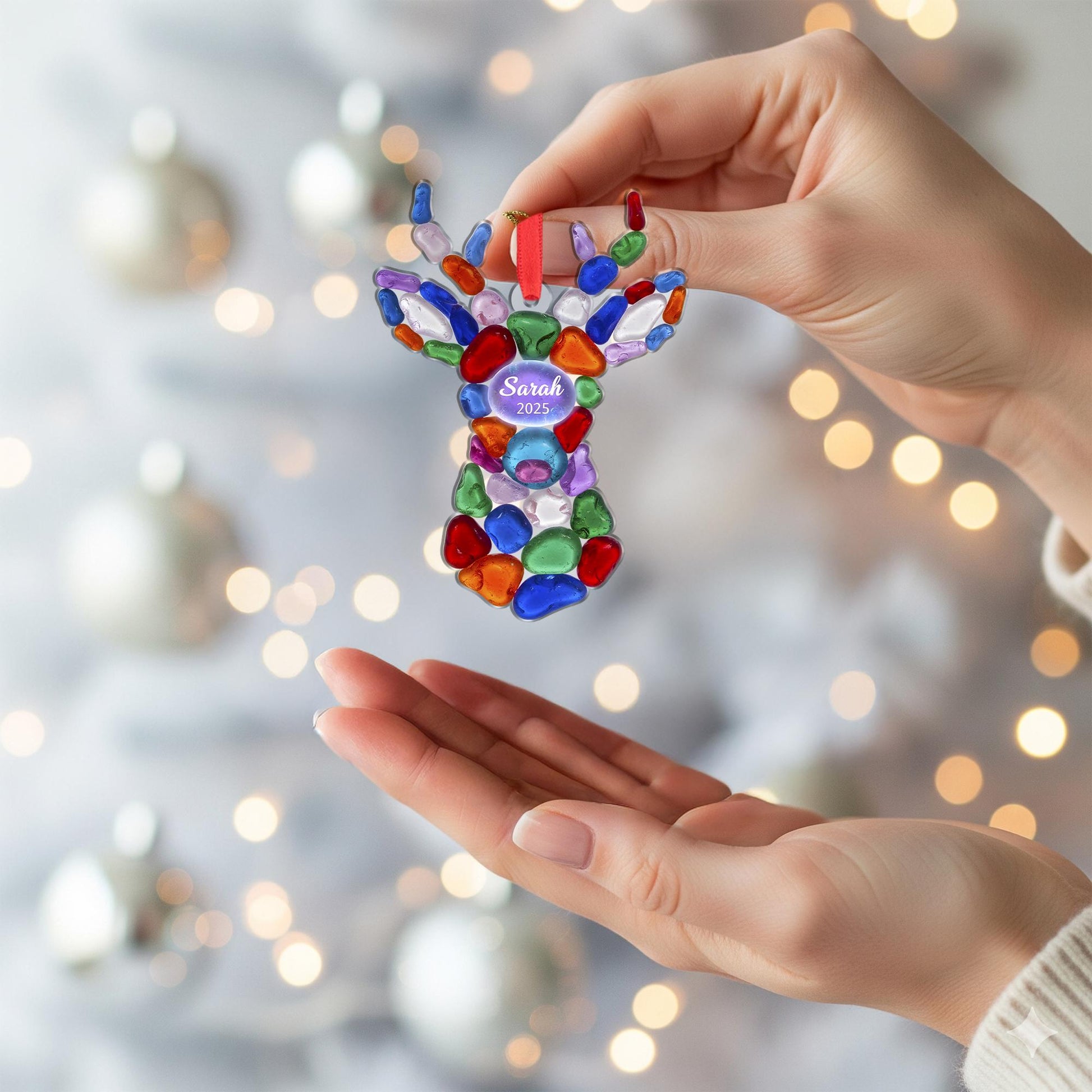 Personalized Name Reindeer Ornament: Custom Christmas 2025 Decor