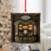 Personalized Miniature Pub Ornament | Custom Bar Scene Christmas Ornament