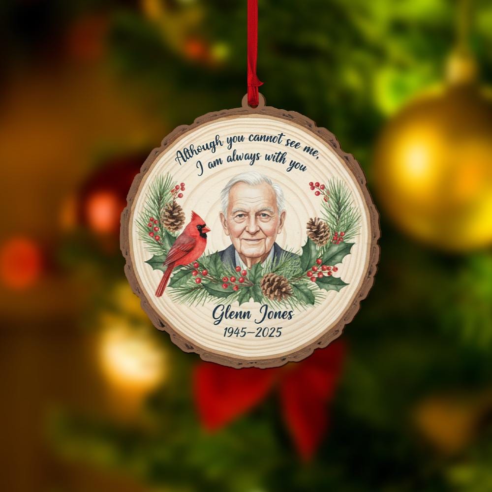 Personalized Memorial Ornament – Cardinal Remembrance Gift In Loving Memory Christmas Keepsake image 4