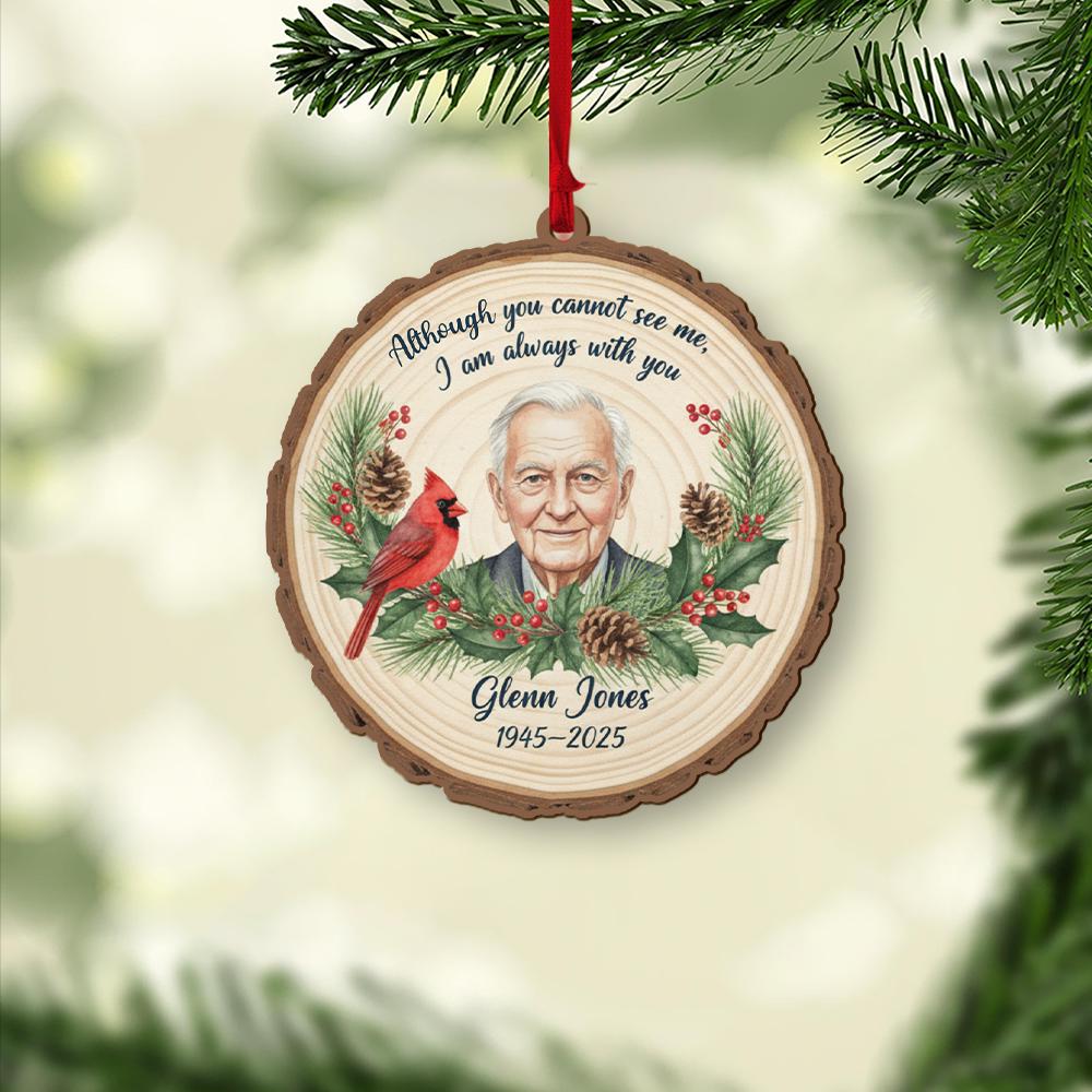 Personalized Memorial Ornament – Cardinal Remembrance Gift In Loving Memory Christmas Keepsake image 1