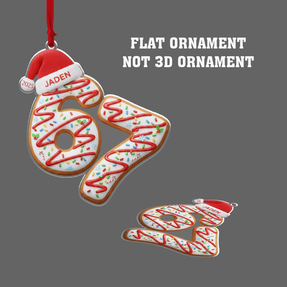 Funny 67 Ornament – Personalized Cookie Christmas Keepsake image 3