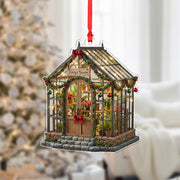 Custom Garden Greenhouse Ornament – Personalized Holiday Decor for Plant Lovers