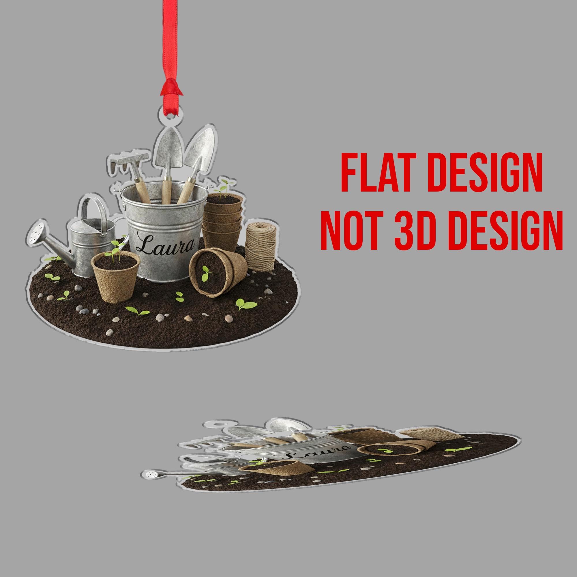 Custom Gardening Ornament – Personalized Holiday Decor for Plant Enthusiasts