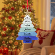 Personalized Acrylic Tree Ornament – Custom Names 2025 Edition