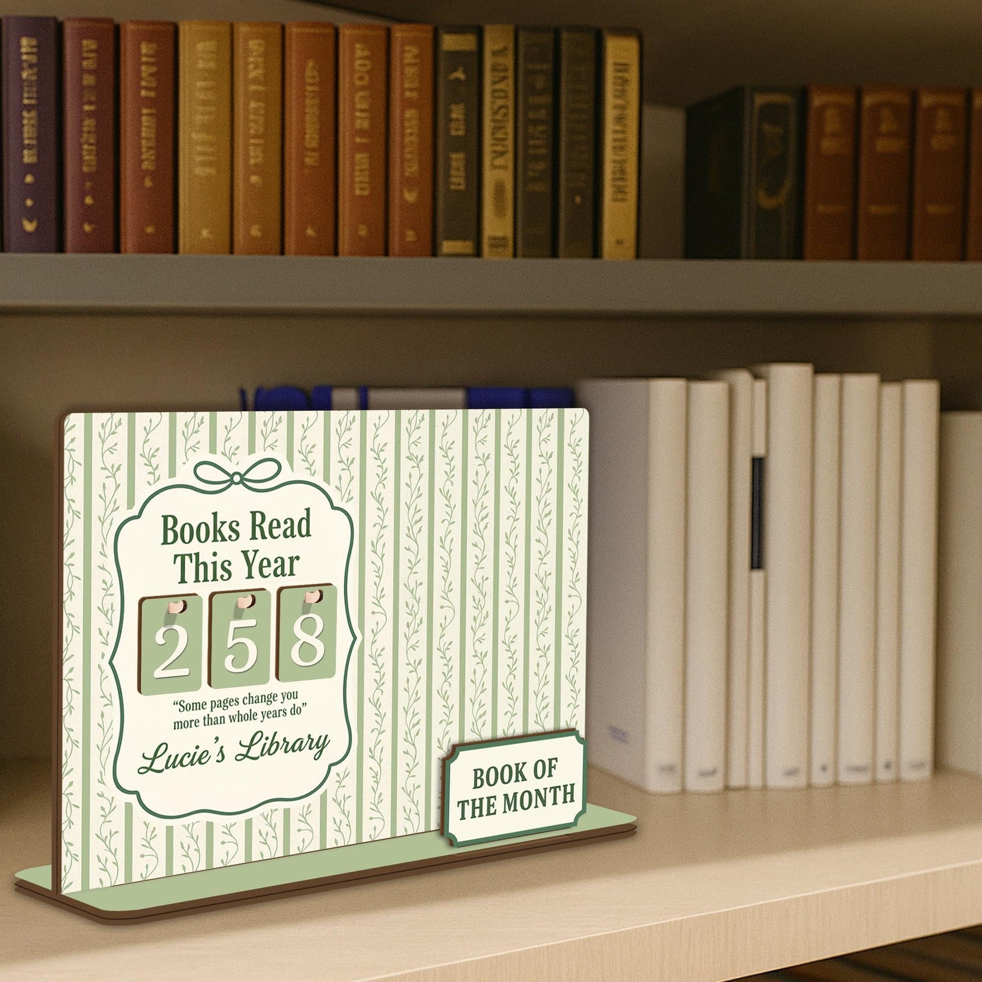 Custom Book Tracker Holder - Personalized Reading Log, Book Club Decor for Reader image 4