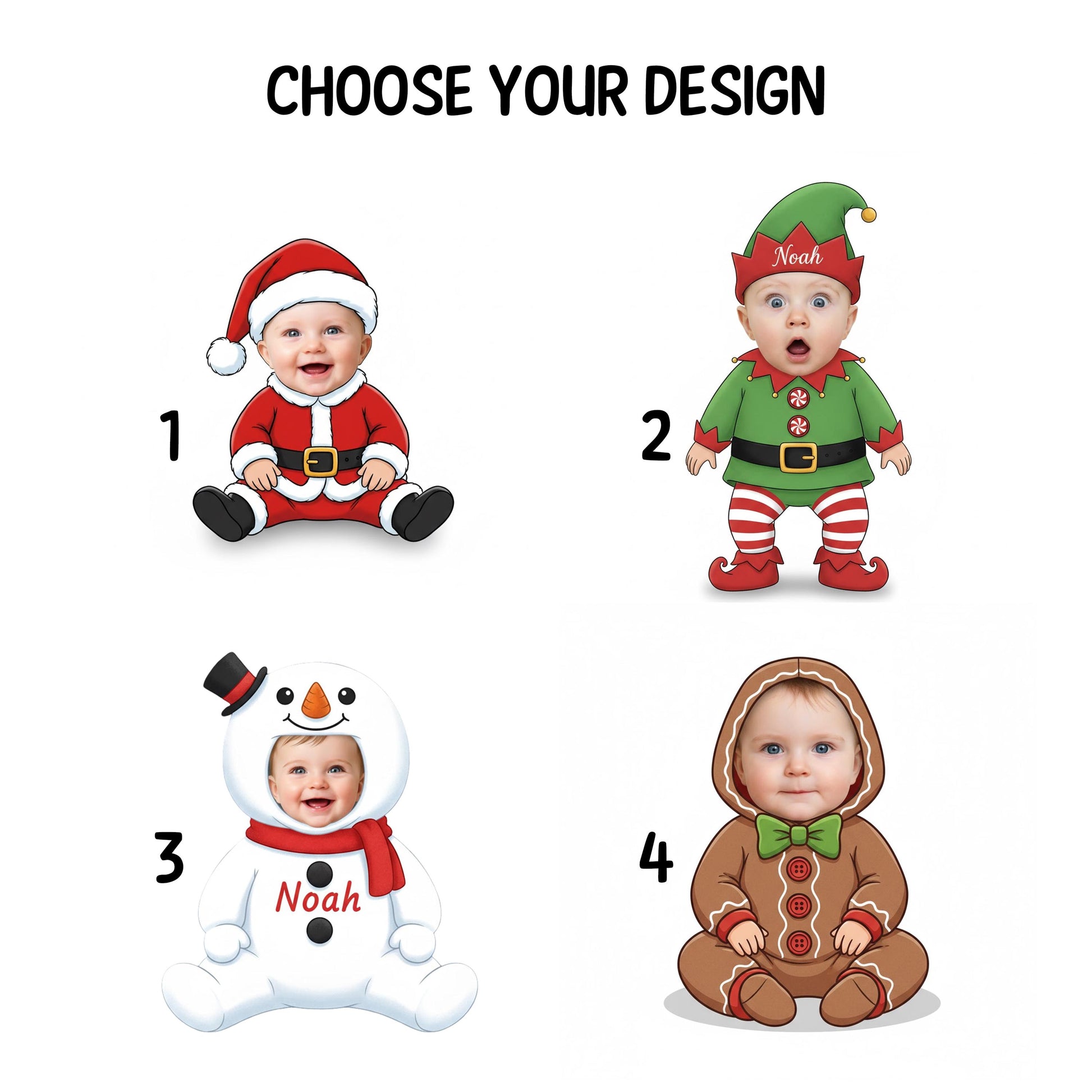 Custom Santa Baby Photo Magnet - Christmas Fridge Decor Gift image 3