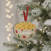 Mac and Cheese Ornament: Personalized 2D Flat Christmas Tree Decor for Foodies & Pasta Lovers image 1
