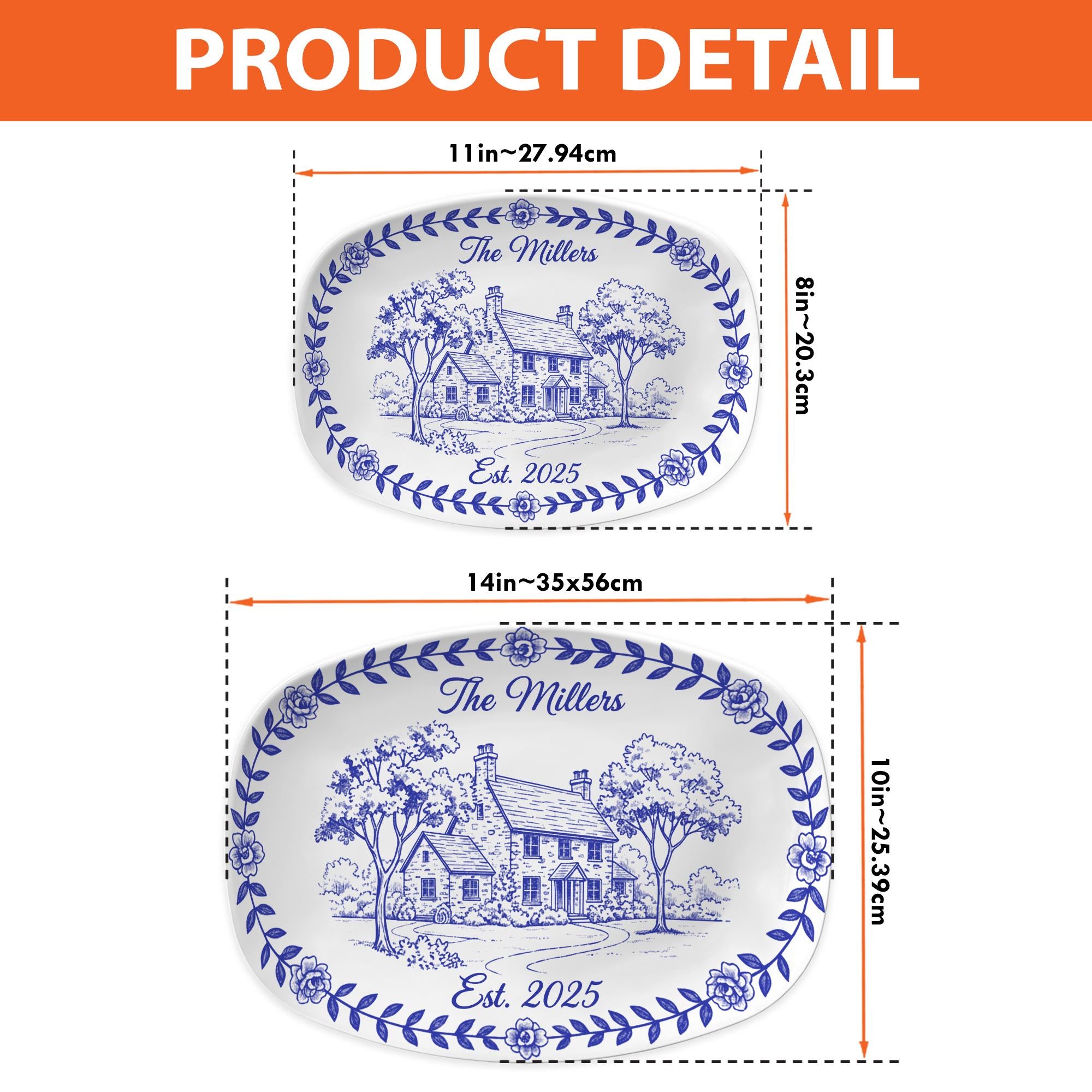 Custom House Platter: Personalized Chinoiserie Style Plate - DECOR only image 5