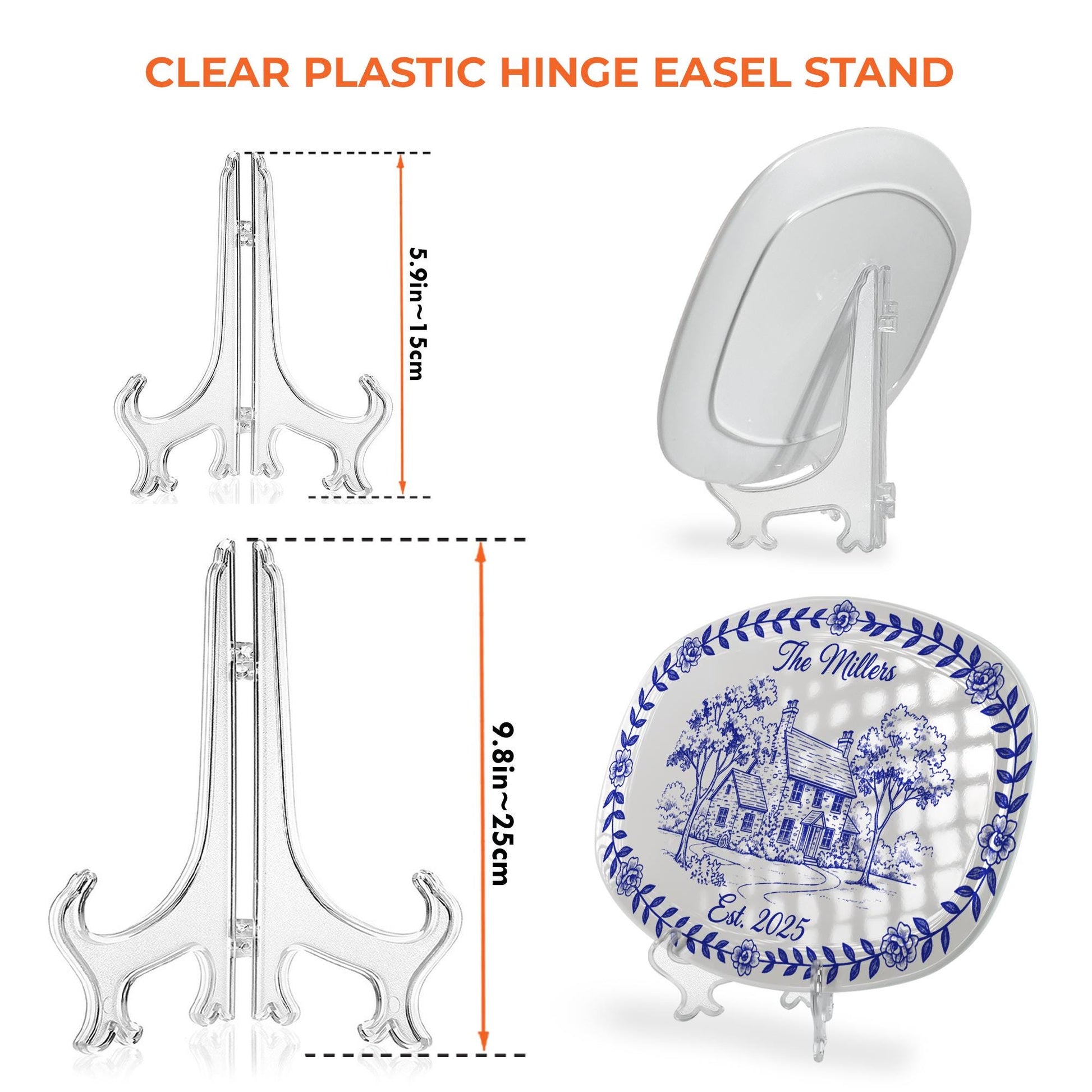 Custom House Photo Platter: Personalized Chinoiserie Decor Plate image 4