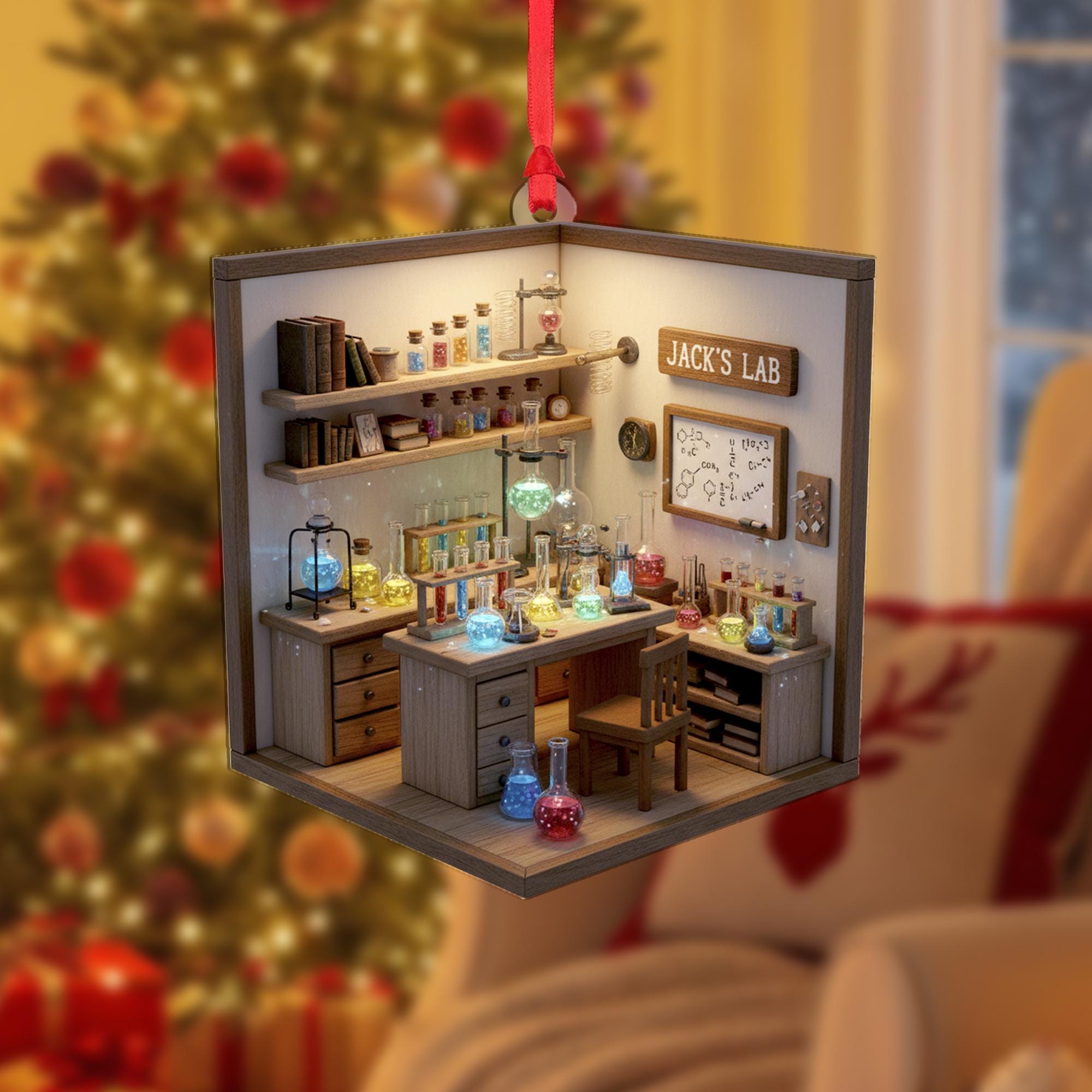 Personalized Science Lab Ornament: Custom Chemist Gift image 2