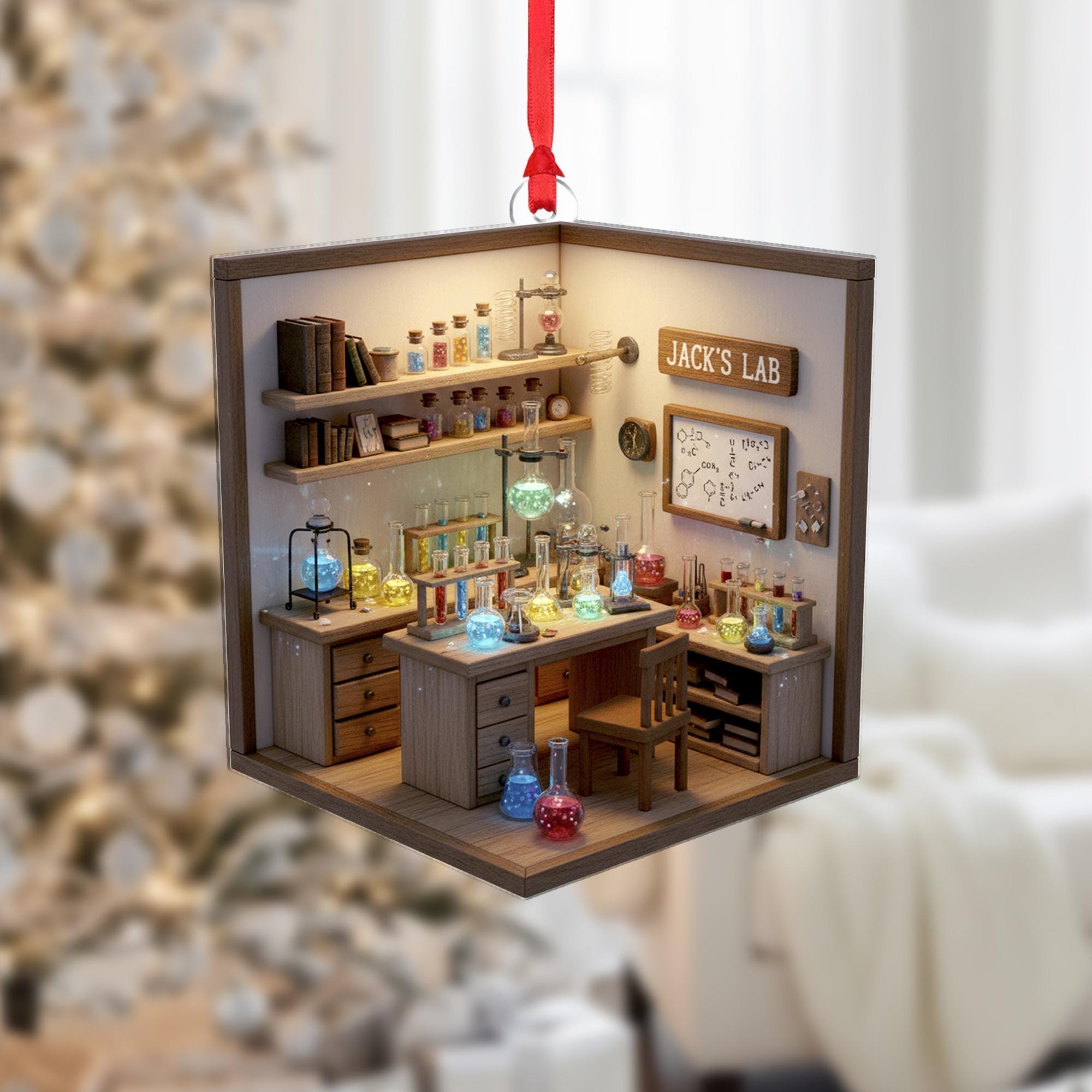 Personalized Science Lab Ornament: Custom Chemist Gift image 1
