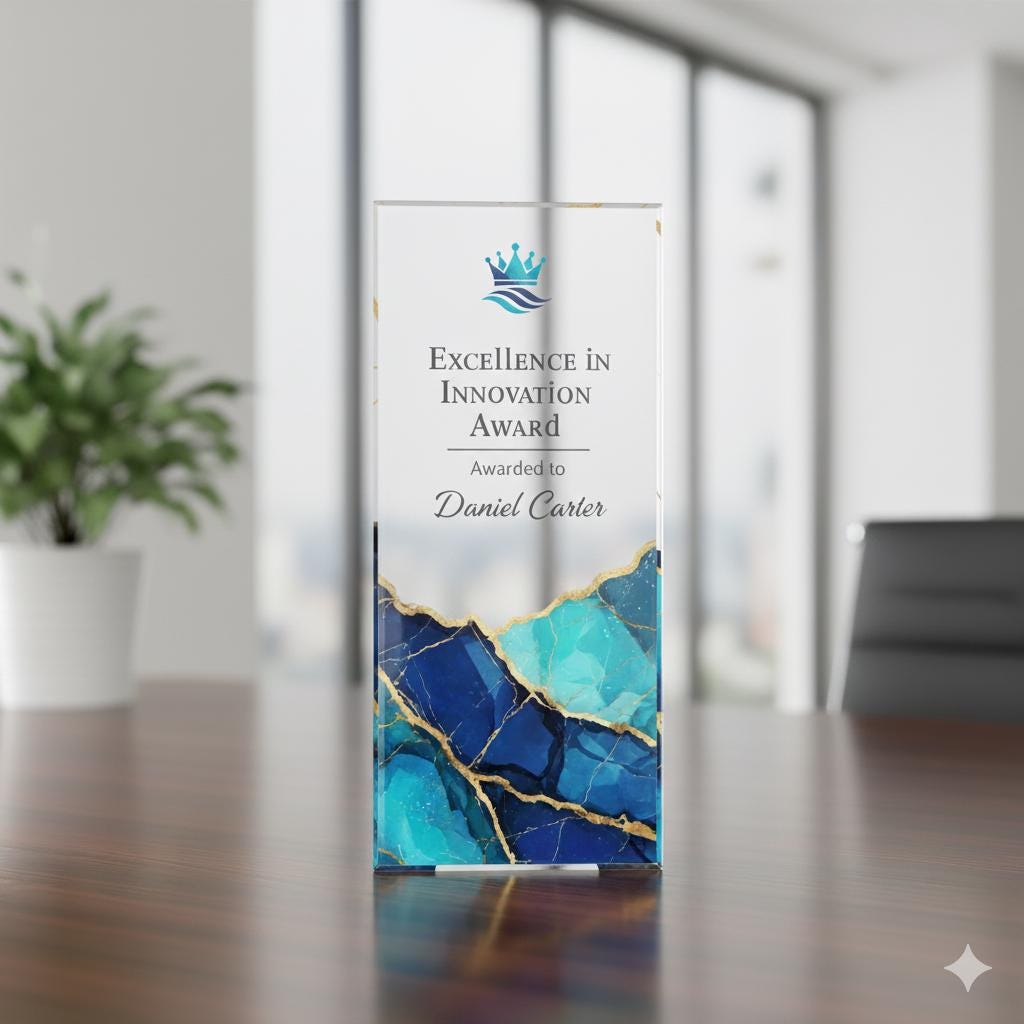 Custom Acrylic Employee Award Plaque: Personalized Recognition Gift image 3