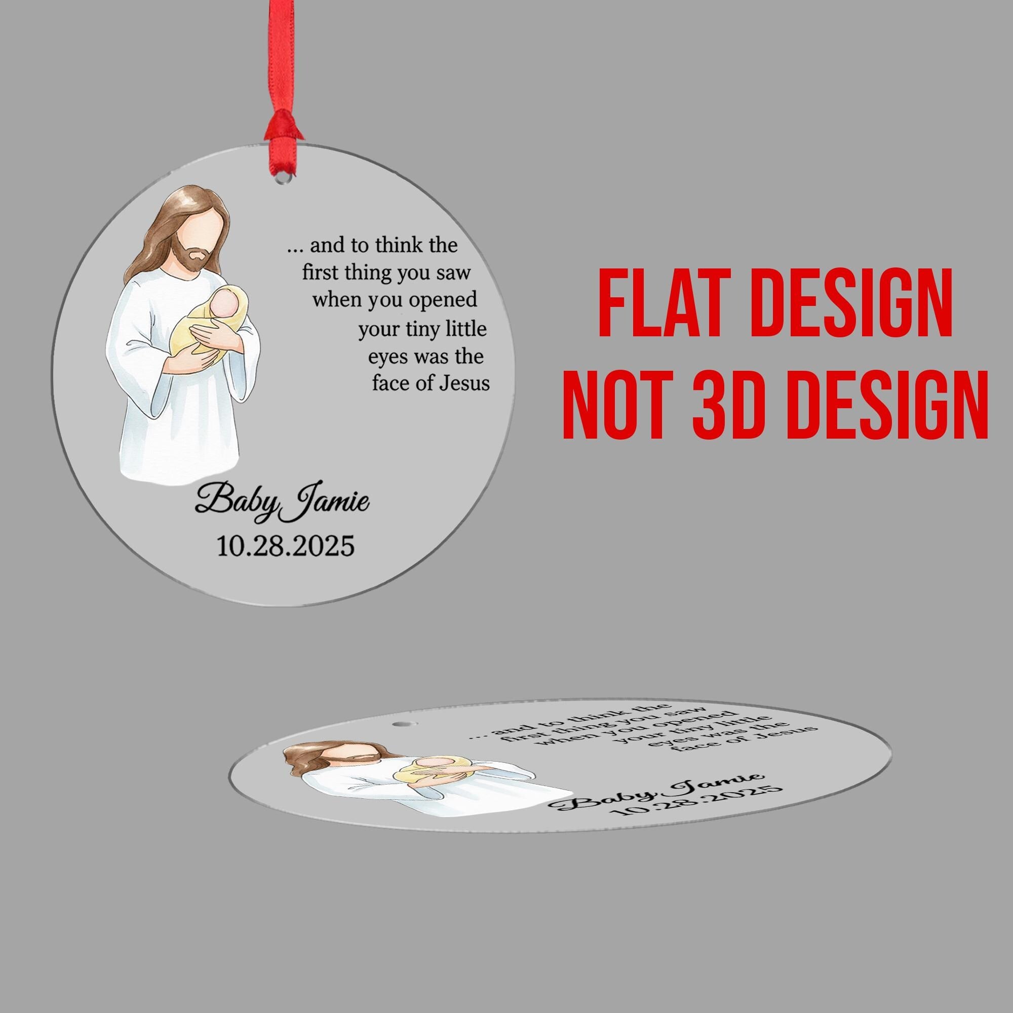 Custom Baby Memorial Ornament – Personalized Keepsake for Infant Remembrance