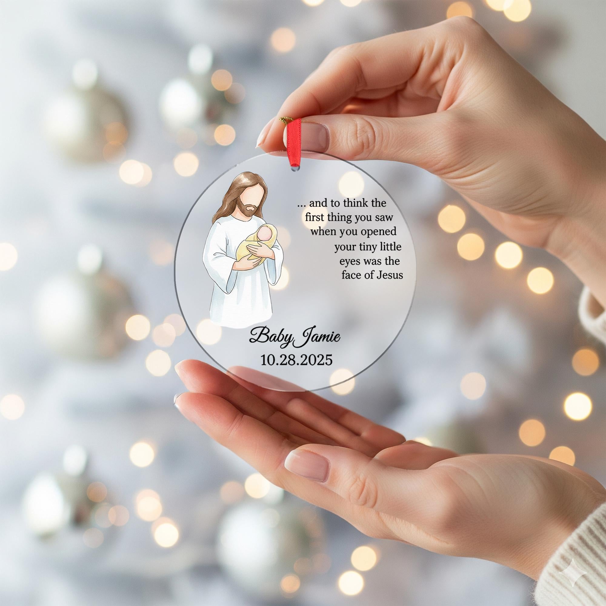Custom Baby Memorial Ornament – Personalized Keepsake for Infant Remembrance