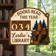 Bigfoot Books Read Tracker: Personalized Wood Sign, Bookish Decor