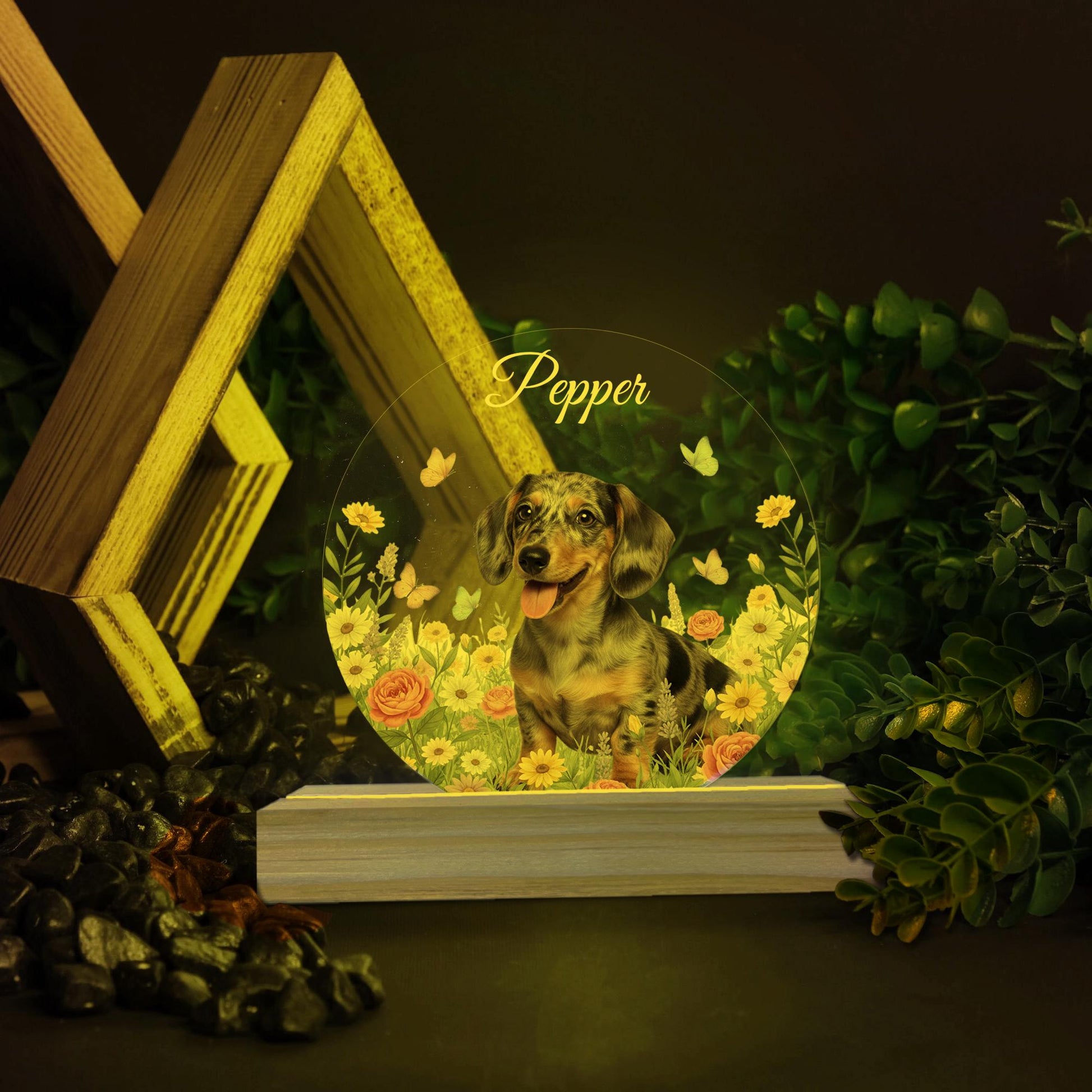 Custom Pet Night Light – Personalized Acrylic Lamp with Photo for Memorial