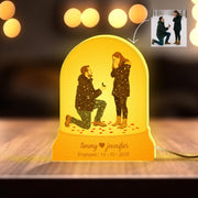 Custom Photo Couple Night Light Box: Personalized Engaged Gift image 1