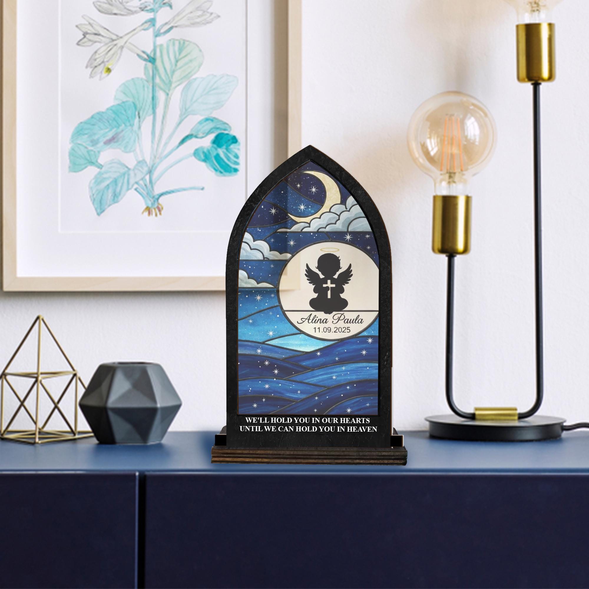 Personalized Baby Memorial Candle Holder - Remembrance Gift for Loss of Child image 6