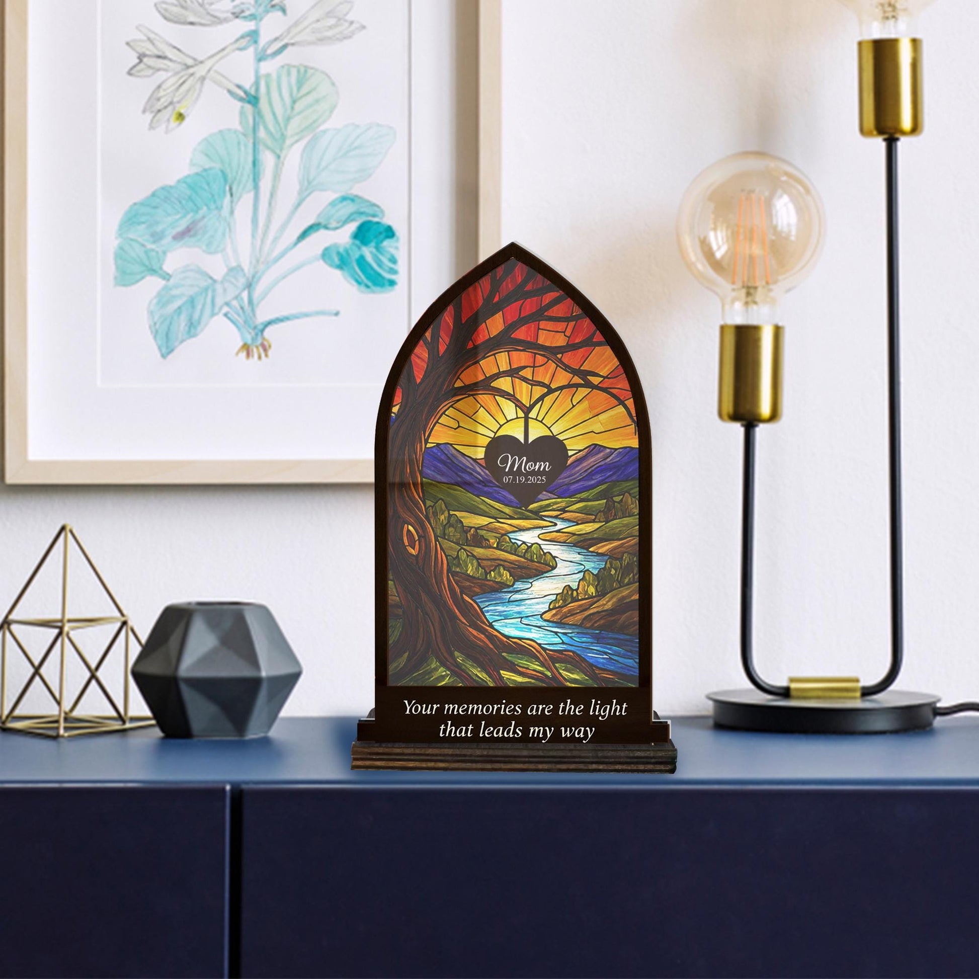 Personalized Memorial Sunset Candle Holder - Custom Remembrance Gift for Mom image 6