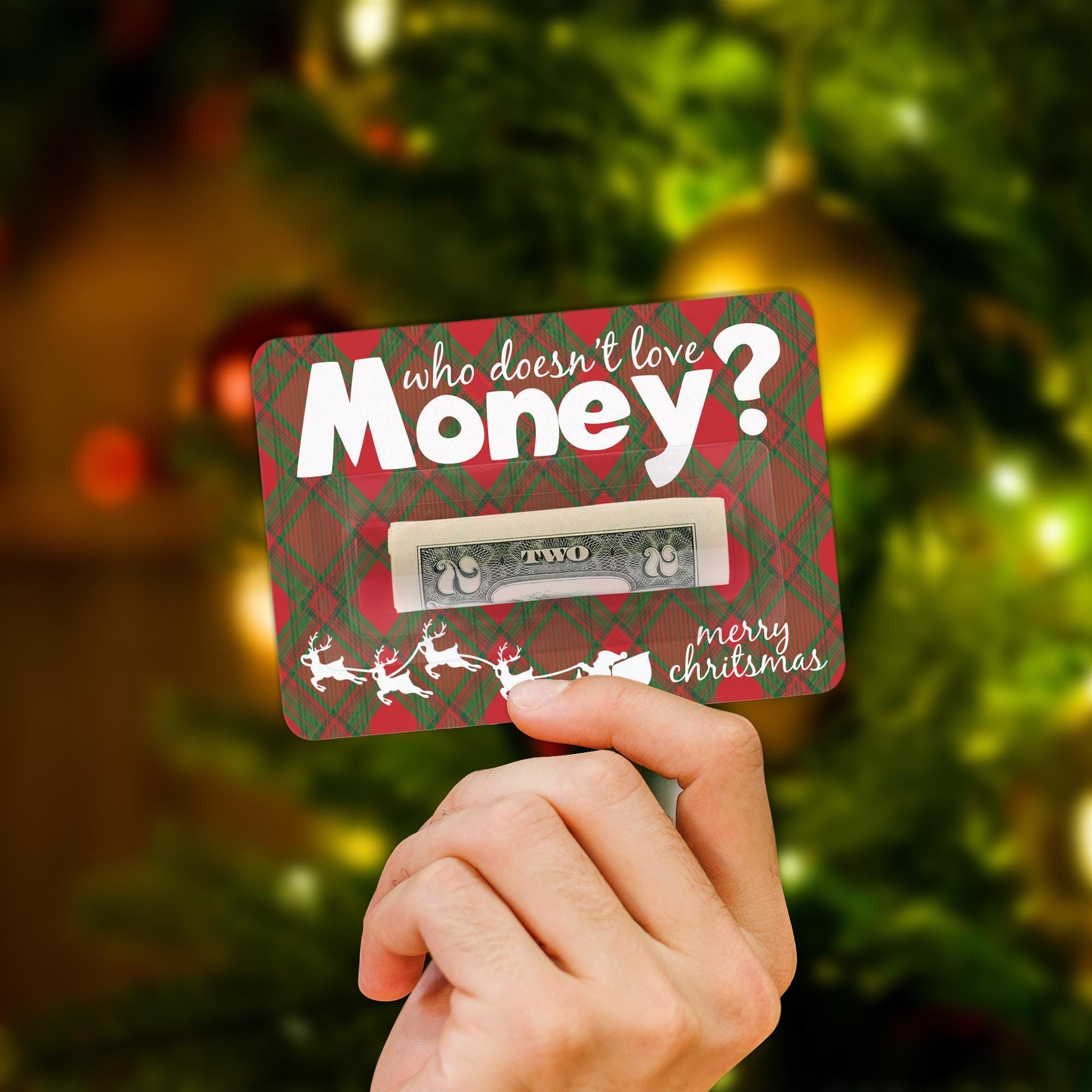 Funny Christmas Money Holder Ornament – Holiday Gift Card or Cash Holder image 2
