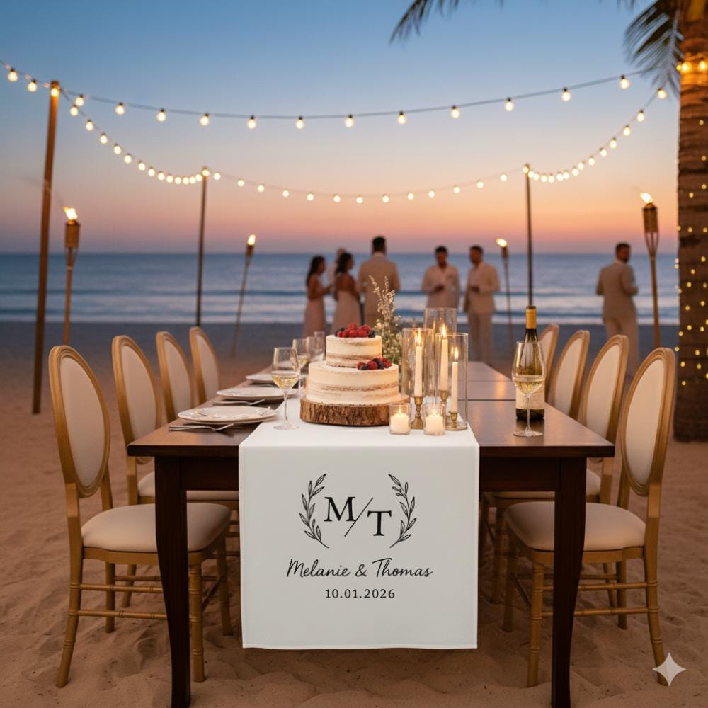 Custom Wedding Table Sign: Personalized Engagement Party Table Decor