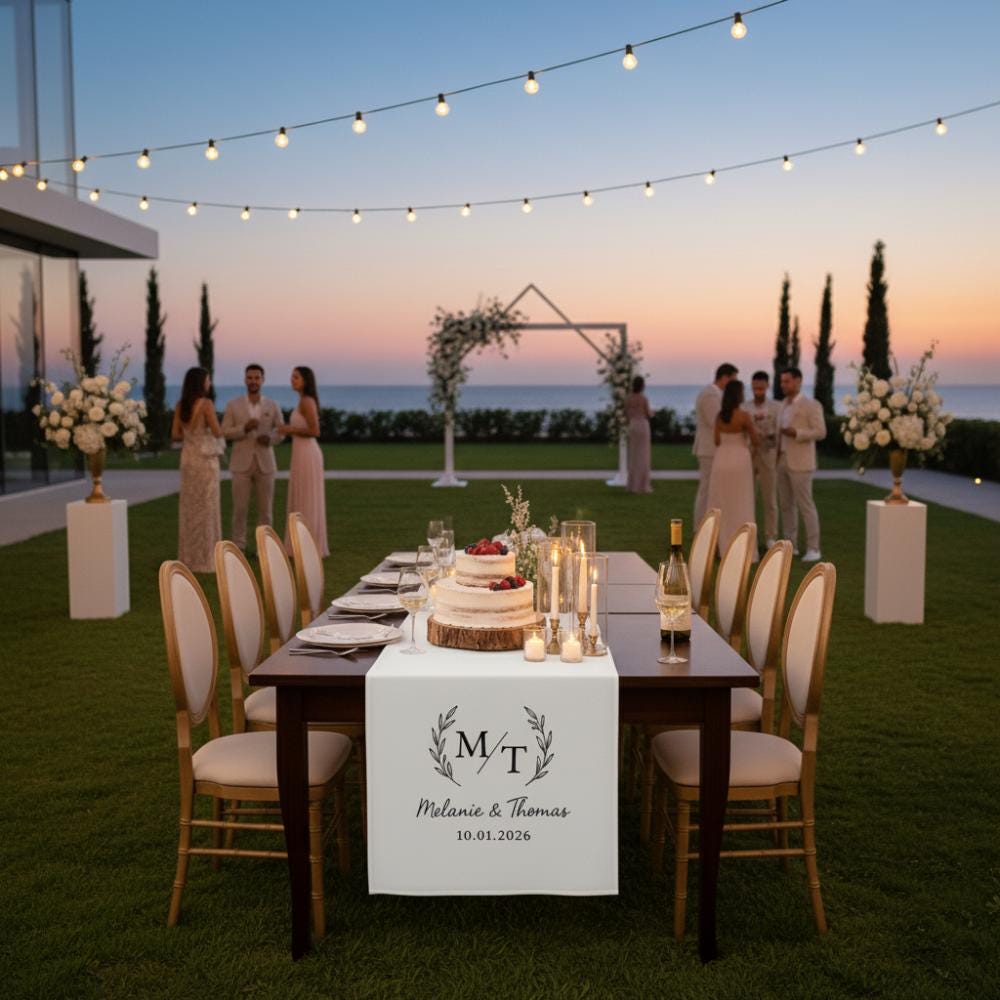 Custom Wedding Table Sign: Personalized Engagement Party Table Decor