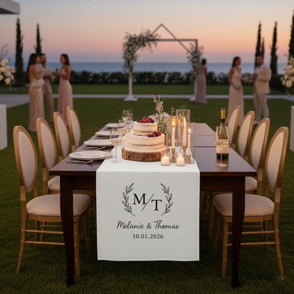 Custom Wedding Table Sign: Personalized Engagement Party Table Decor