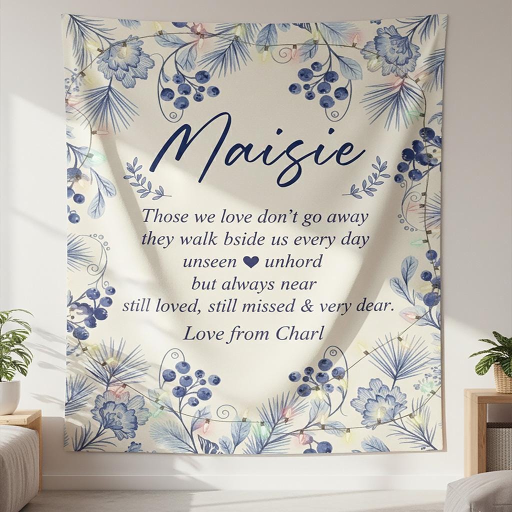 Personalized Memorial Garden Flag: Custom Name, Cemetery Grave Decoration, Sympathy Banner