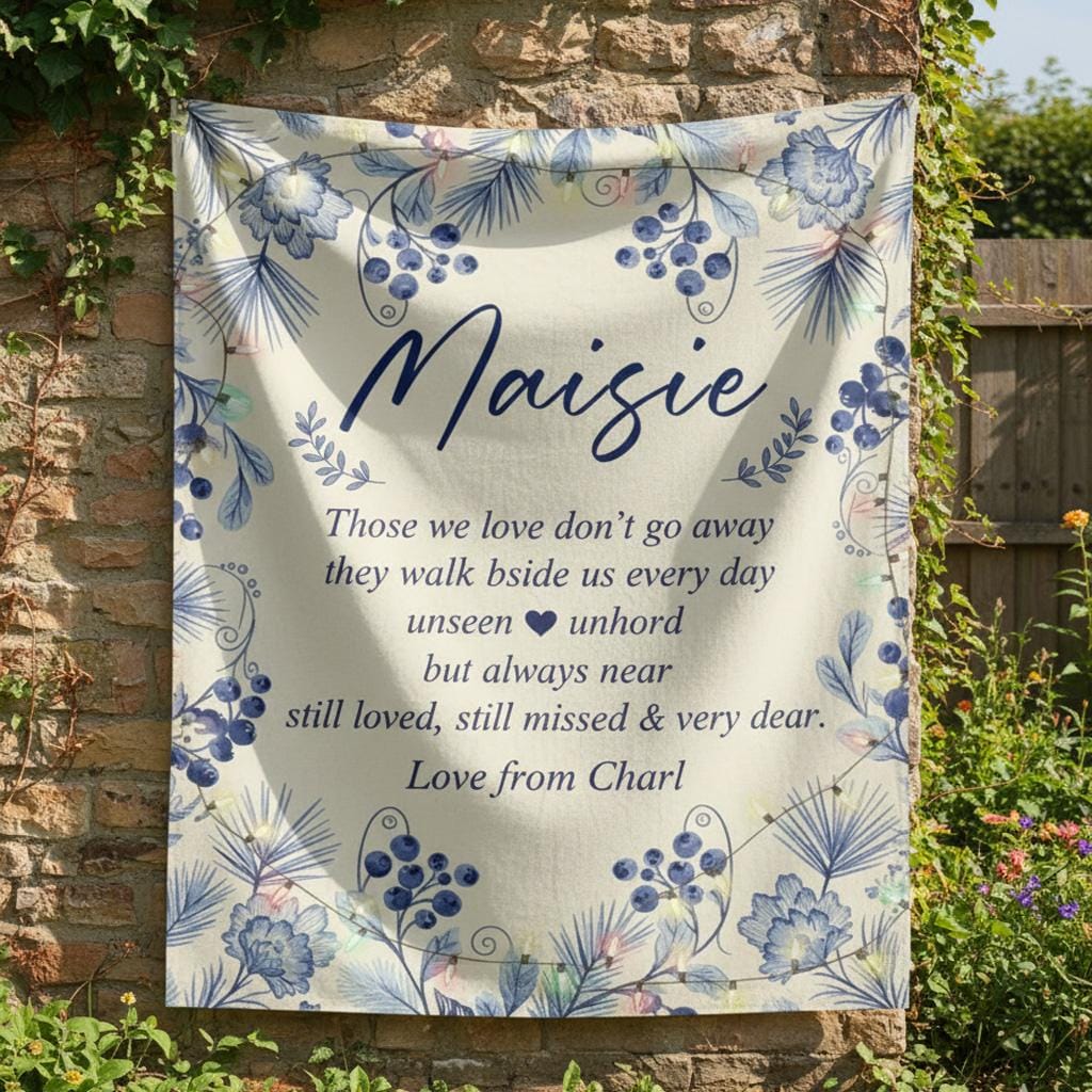 Personalized Memorial Garden Flag: Custom Name, Cemetery Grave Decoration, Sympathy Banner