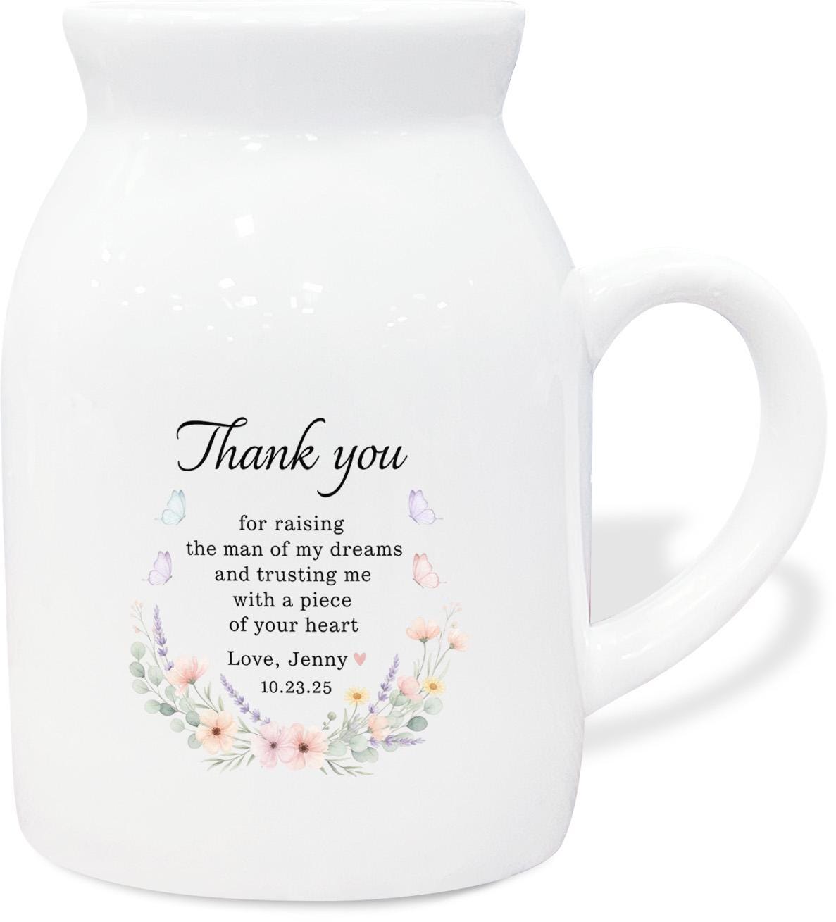 Custom Man of My Dreams Flower Vase - Future Mother In Law Gift image 4